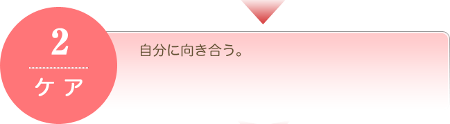 ステップ2：ケア　自分に向き合う。